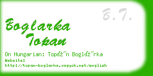 boglarka topan business card